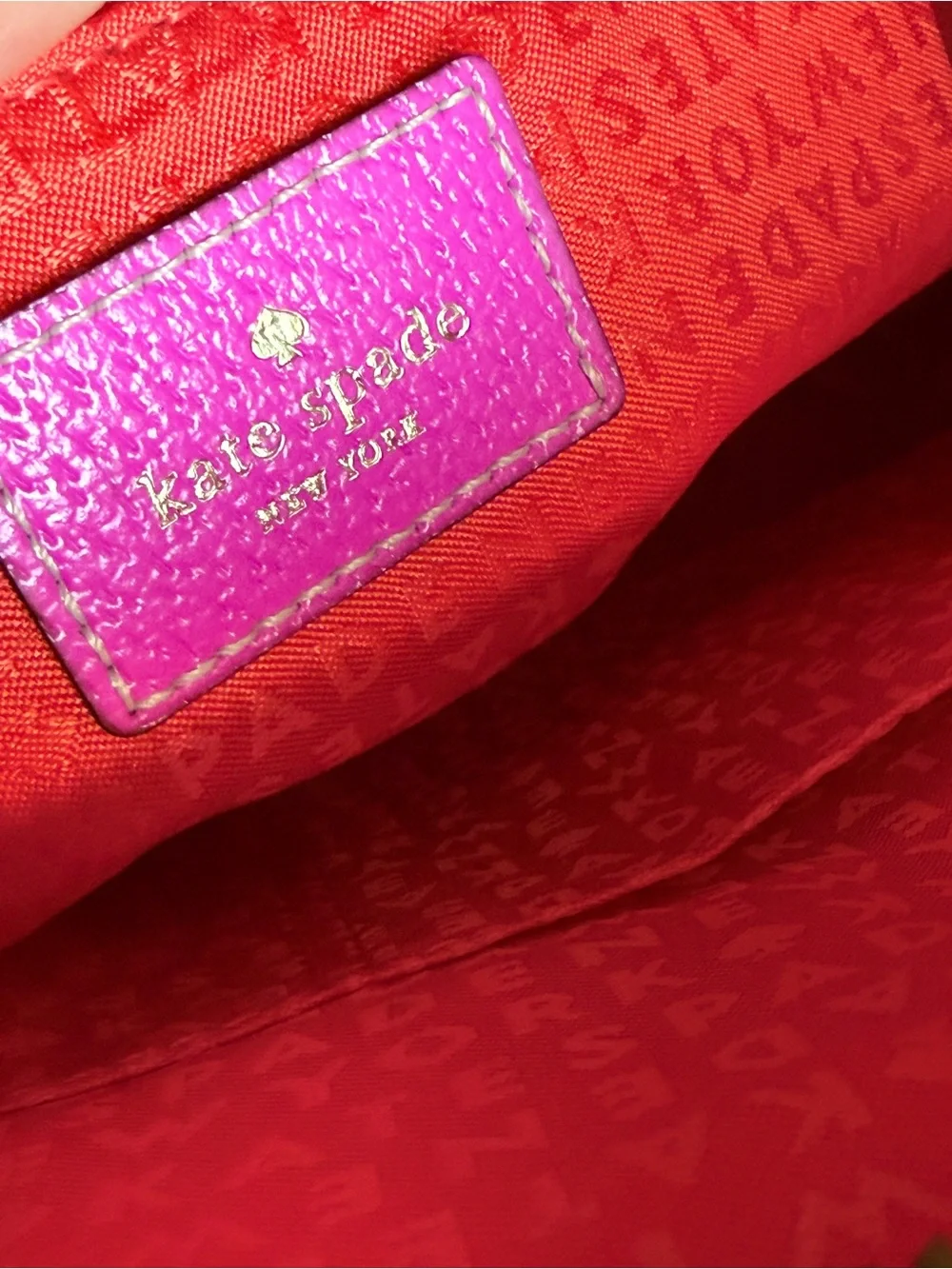 kate spade Wellesley Hot Pink Pebbled Leather Satchel EUC